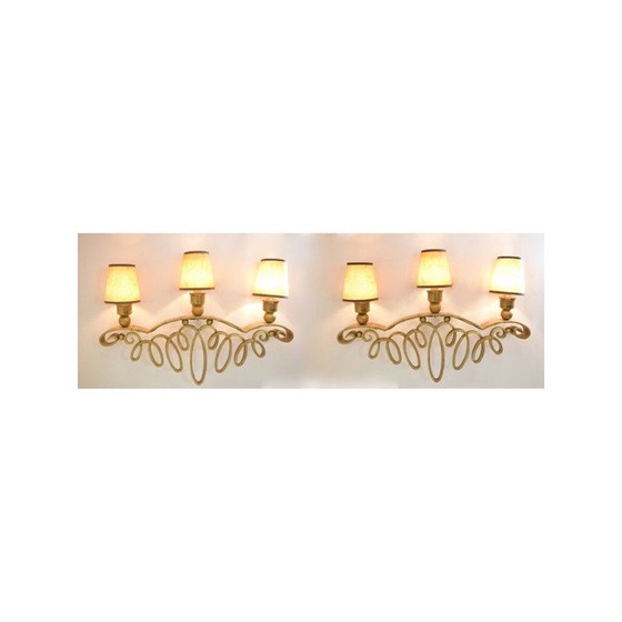 Image 1 of Paire d'appliques vintage de Raymond Subes, 1950