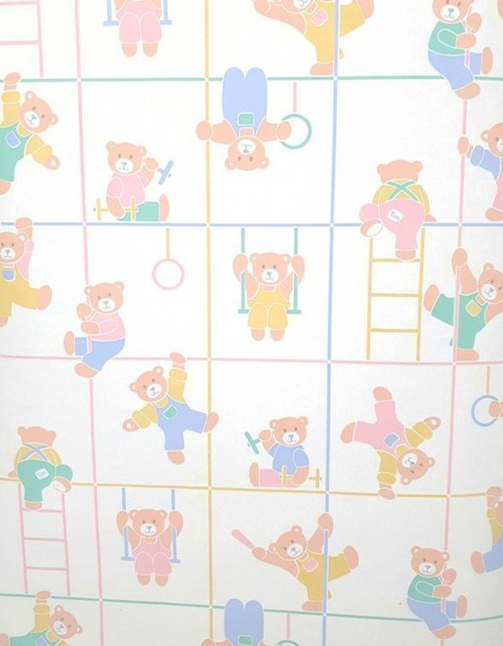 Image 1 of 12815 Sweet Vintage Pastel Sweet Bears Papier peint pour enfants