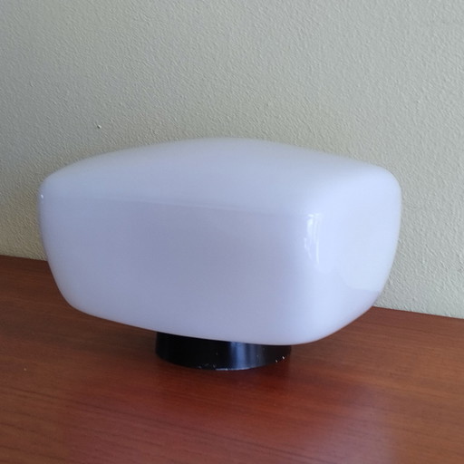 Plafonnier verre opale Bakélite - Vintage