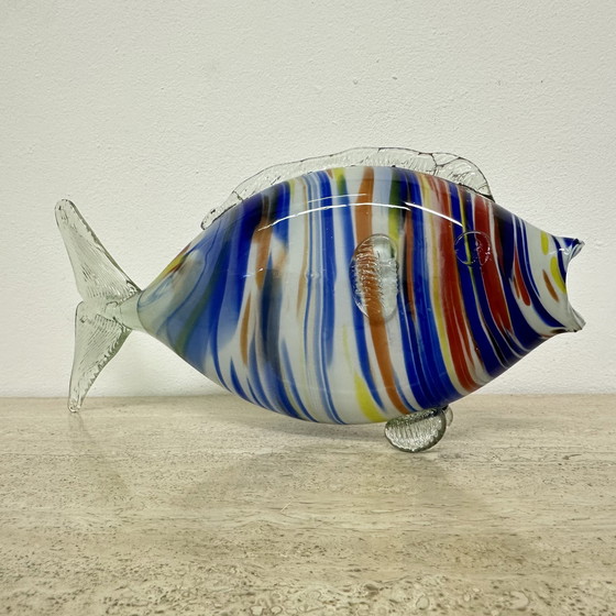 Image 1 of Sculpture de poisson en verre