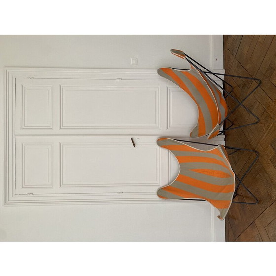 Image 1 of Fauteuil vintage Butterfly en acier poudré noir par Airborne