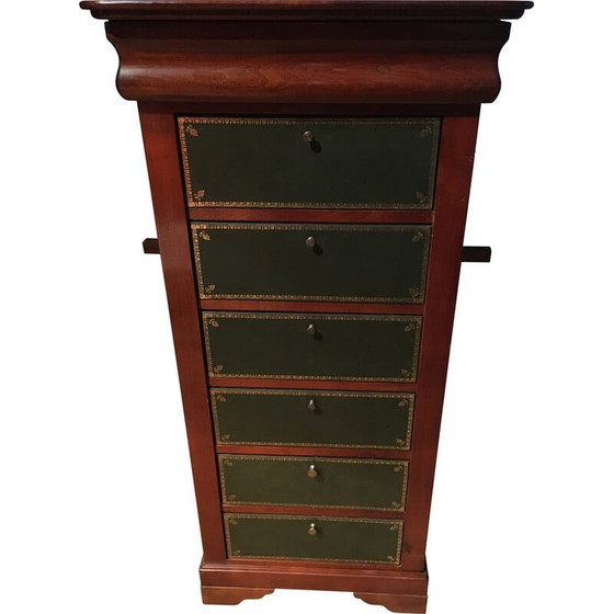 Image 1 of Coffret de notaire vintage en cerisier massif "felix monge"