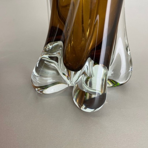 Paire de vases en verre vintage de Joska Waldglashütte, Allemagne, années 1970