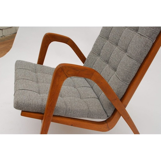 Image 1 of Fauteuil vintage en tissu gris de Vanek, 1950