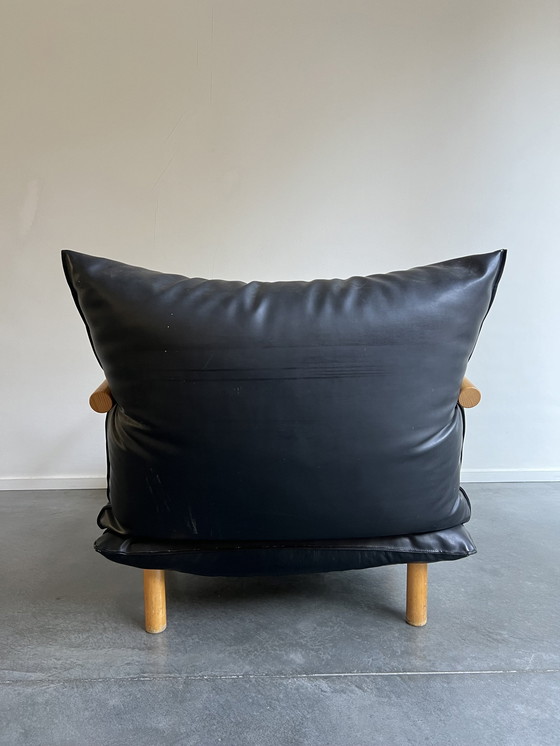 Image 1 of Lage Lederen Lounge Fauteuil