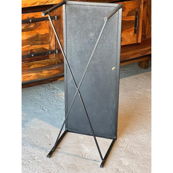 Image 1 of Table basse vintage en céramique et fer forgé noir par Janette et Georges Picard, 1960