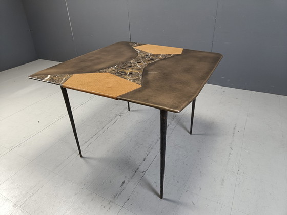 Image 1 of Table de salle à manger faite à la main, 1990S