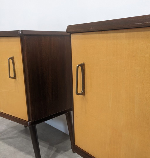 Duo de tables de chevet scandinaves vintage