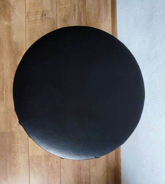 Image 1 of Tabouret de bar vintage en tube chromé