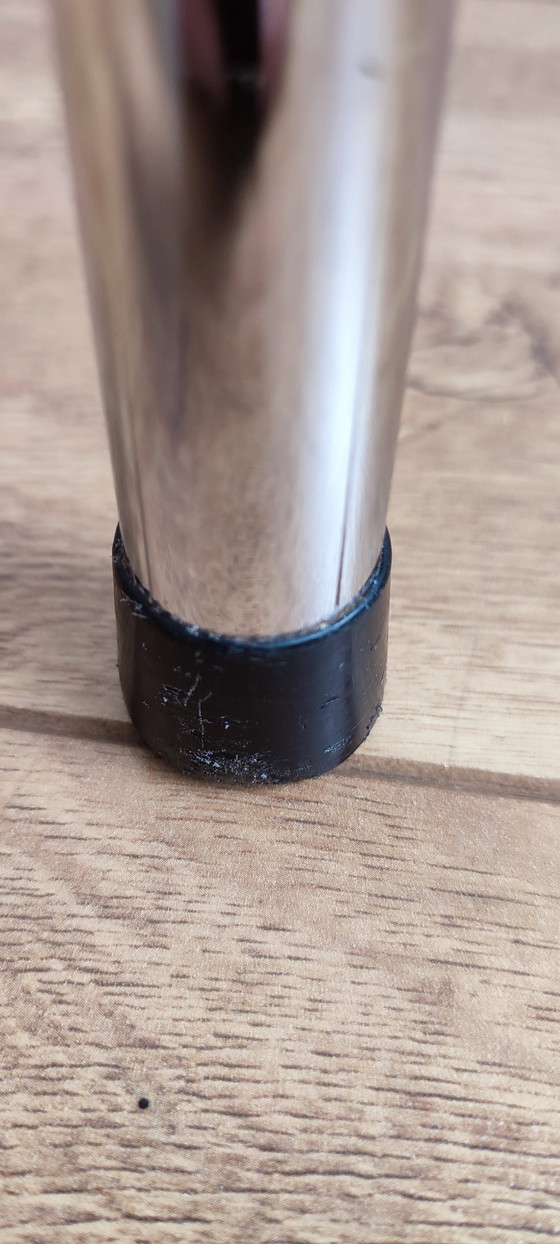 Image 1 of Tabouret de bar vintage en tube chromé