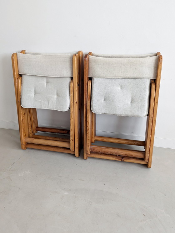 Image 1 of Ensemble de 4 chaises pliantes 'Kon-Tiki' par Gillis Lundgren pour Ikea 1970S