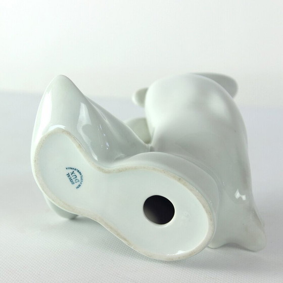 Image 1 of Statue vintage en porcelaine blanche représentant 2 canards pour Royal Dux, Tchécoslovaquie