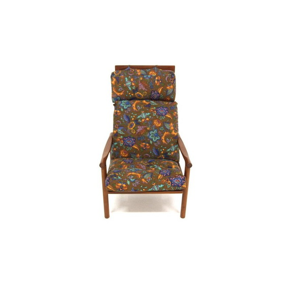 Image 1 of Fauteuil vintage "Neapel" en teck et coussin pour Möbel-Ikea, Suède 1960