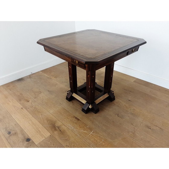 Image 1 of Table à jeux de Ludwig Schmitt, design sécessionniste du Mid Century