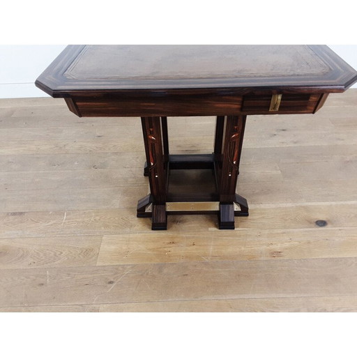 Table à jeux de Ludwig Schmitt, design sécessionniste du Mid Century