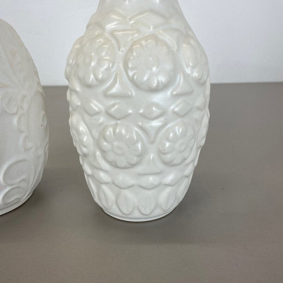 Image 1 of Paire de vases vintage en poterie et céramique pour Bay Ceramics, Allemagne 1970