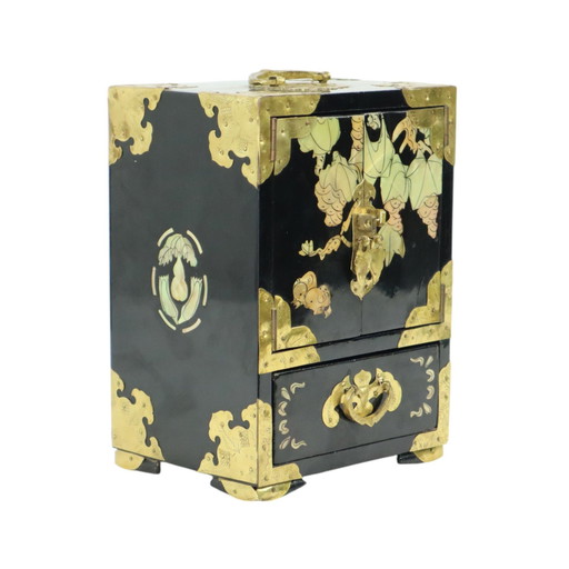 Boîte à bijoux chinoise vintage en perle