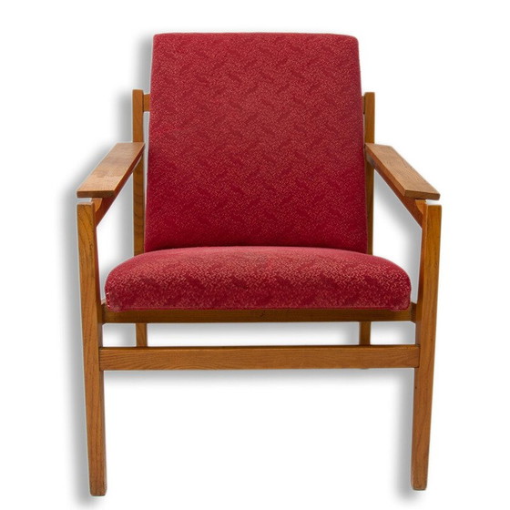 Image 1 of Paire de fauteuils vintage en bois de hêtre et coussins, 1960
