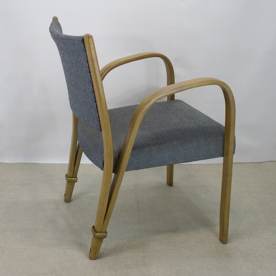 Image 1 of Fauteuil Vintage Bridge Bow Wood pour Hugues Steiner, 1950