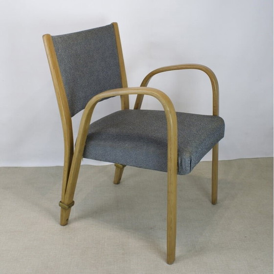 Image 1 of Fauteuil Vintage Bridge Bow Wood pour Hugues Steiner, 1950