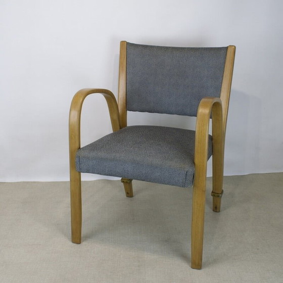 Image 1 of Fauteuil Vintage Bridge Bow Wood pour Hugues Steiner, 1950