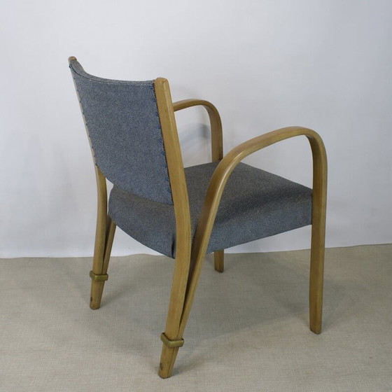 Image 1 of Fauteuil Vintage Bridge Bow Wood pour Hugues Steiner, 1950