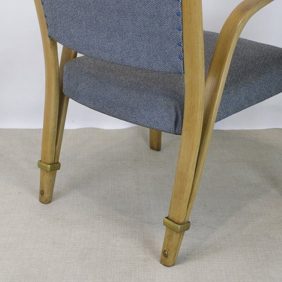 Image 1 of Fauteuil Vintage Bridge Bow Wood pour Hugues Steiner, 1950