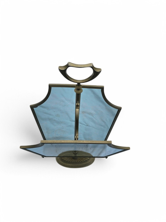 Image 1 of Porte Revues Ancien Métal Et Verre