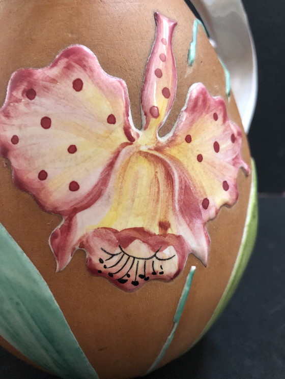 Image 1 of Vase Pichet Vintage En Céramique De Fiamma, Italy 