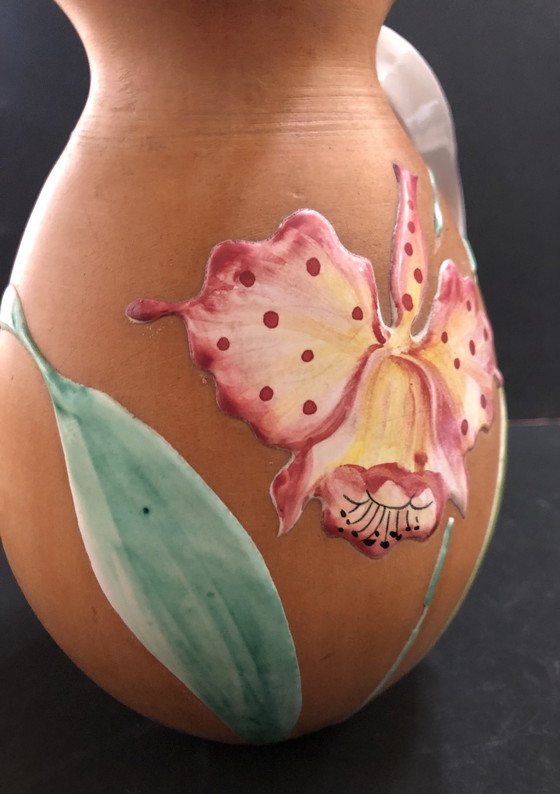 Image 1 of Vase Pichet Vintage En Céramique De Fiamma, Italy 