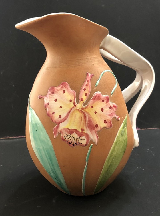 Image 1 of Vase Pichet Vintage En Céramique De Fiamma, Italy 