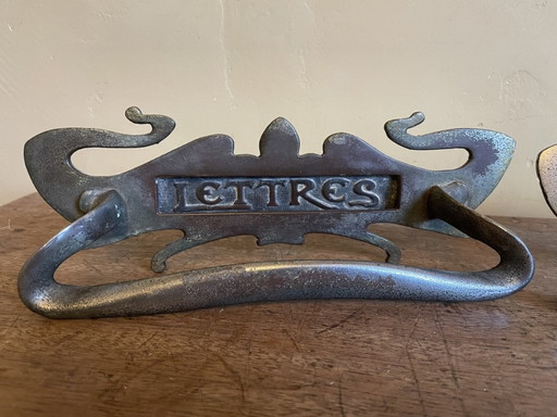 Set 2 X boîtes aux lettres pour portes Art Nouveau Français