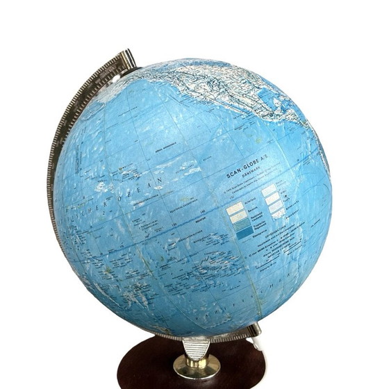 Image 1 of Lampe vintage en teck et laiton pour Scan Globe, Danemark 1970