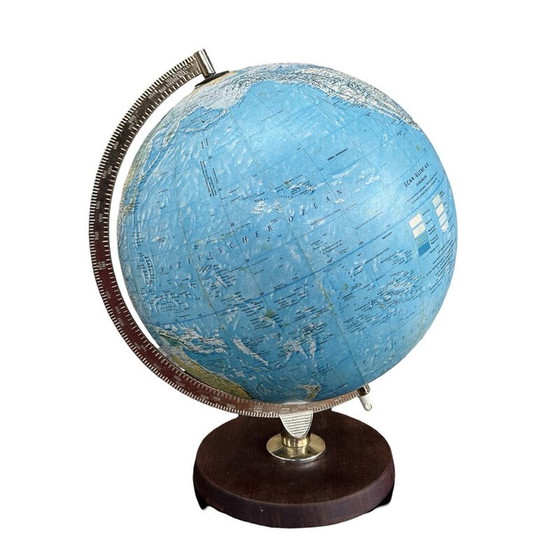 Image 1 of Lampe vintage en teck et laiton pour Scan Globe, Danemark 1970
