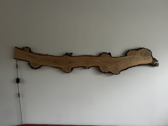 Image 1 of Lampe murale décorative en bois Nature