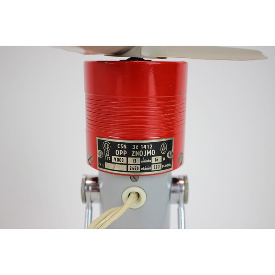 Image 1 of Ventilateur de table vintage en métal et plastique, Tchécoslovaquie 1960