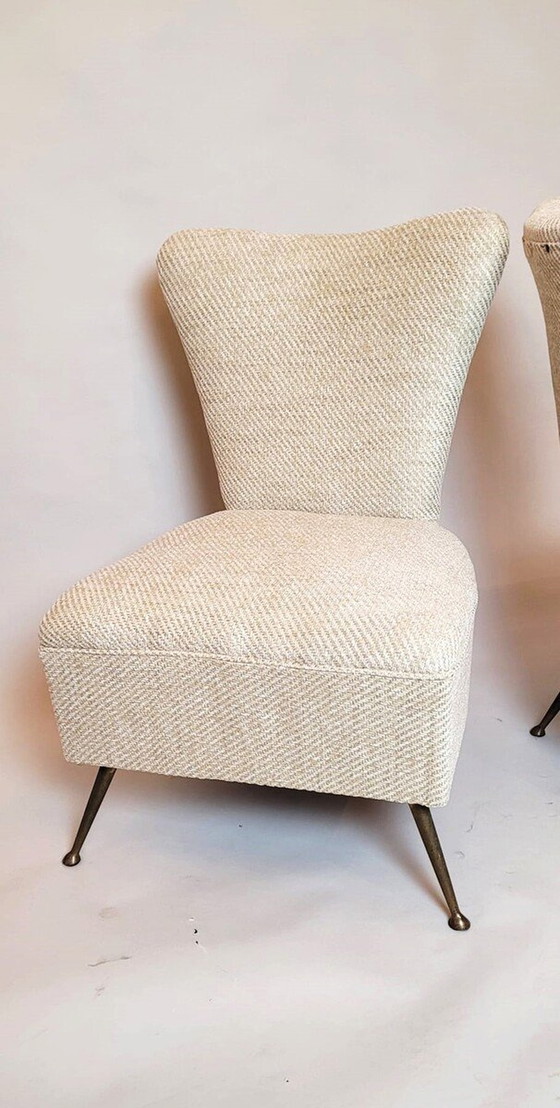 Image 1 of  Pair Of Small Armchairs - New Upholstery