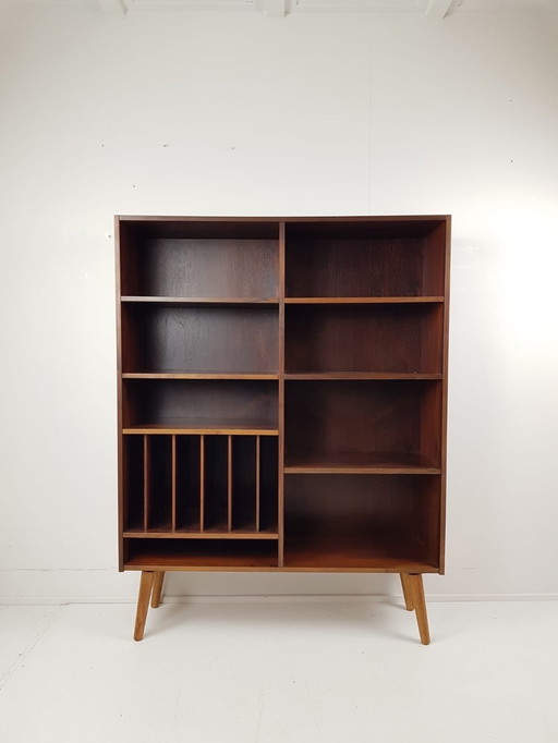 Vintage Danish Bookcase | LP Case Rosewood