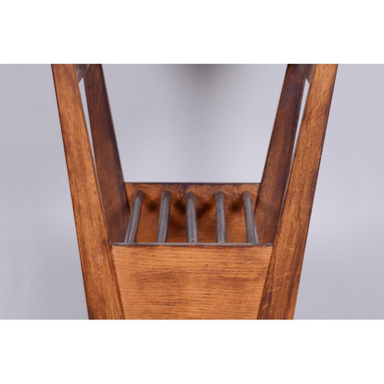 Image 1 of Table pliante vintage en chêne, Tchécoslovaquie 1950