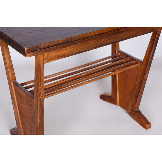 Image 1 of Table pliante vintage en chêne, Tchécoslovaquie 1950
