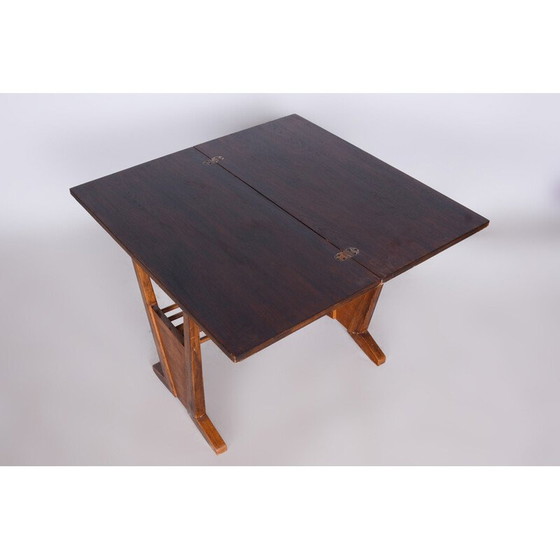 Image 1 of Table pliante vintage en chêne, Tchécoslovaquie 1950
