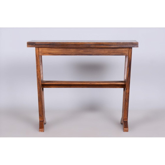 Image 1 of Table pliante vintage en chêne, Tchécoslovaquie 1950
