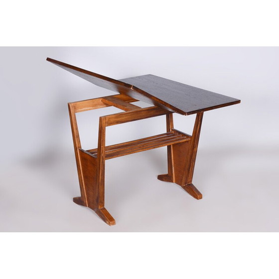 Image 1 of Table pliante vintage en chêne, Tchécoslovaquie 1950