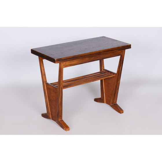 Image 1 of Table pliante vintage en chêne, Tchécoslovaquie 1950