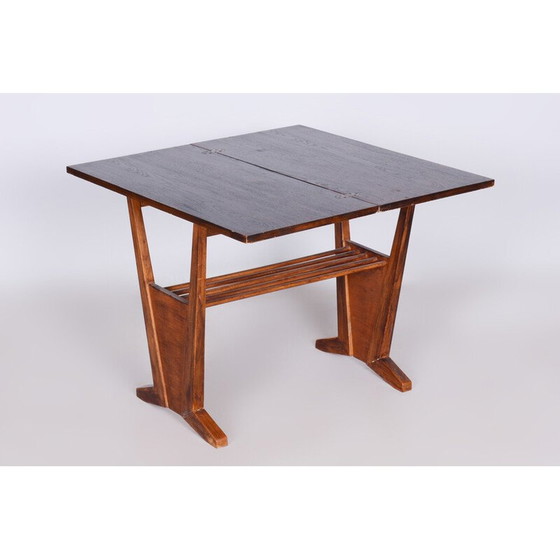 Image 1 of Table pliante vintage en chêne, Tchécoslovaquie 1950