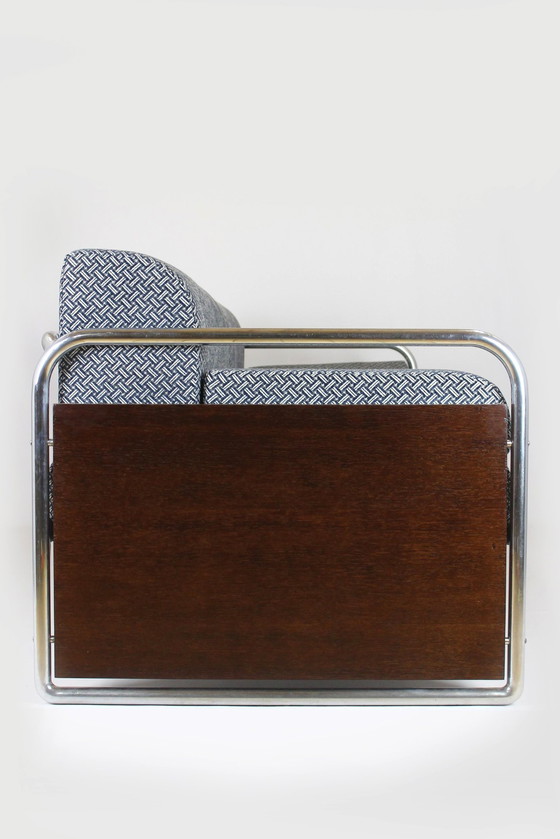 Image 1 of Canapé Bauhaus en acier tubulaire restauré par Robert Slezak, 1930S