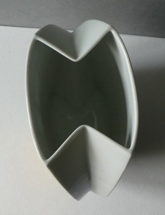 Vase design coloré, Rosenthal, porcelaine, J.V.D. Vaart, signé (photo 7 of 9)