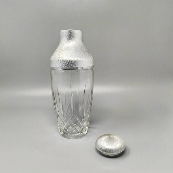Image 1 of 1960S Gorgeous Cut Crystal Cocktail Shaker With Ice Bucket By Arir. Fabriqué en Italie.