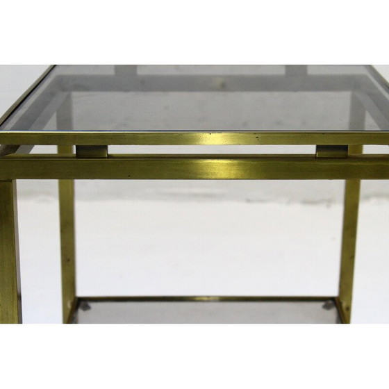 Image 1 of Table d'appoint vintage en laiton par Guy Lefevre