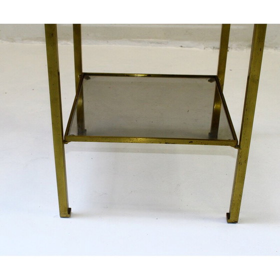Image 1 of Table d'appoint vintage en laiton par Guy Lefevre